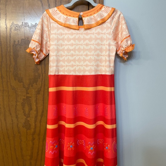 MOANA NWT Girls Costume Size 8 with matching purse Disney orange red dress up - Picture 7 of 11